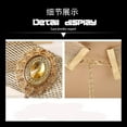 thumbnail image 4 of segolike Charm Gold Metal Rhinestone Wide Necklace Choker Collar Bib Chain Statement, 4 of 6