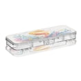 thumbnail image 2 of Plastic Pencil Box Large Capacity Pencil Boxes Clear Boxes with Snap-Tight Lid Stylish Office Supplies Storage Organizer Box Seahorse and Coral, 2 of 7