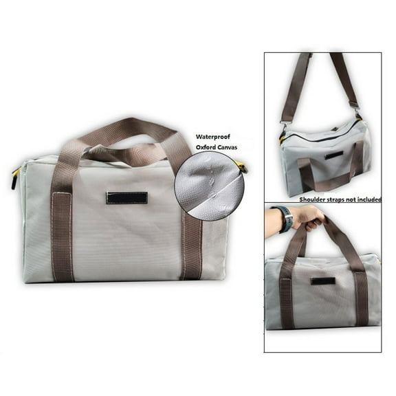 14Inch Waterproof Oxford Maintenance Storage Tool Bag Large Capacity Portable Canvas Tool Bag For Store Wrenches Screwdrivers Grey Smile Home