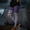thumbnail image 6 of GERsome Women's Striped Leggings Full Ankle Length Tights Halloween High Waist Tight Pants Size L, 6 of 9