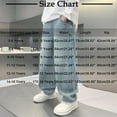 thumbnail image 3 of BRGZLK Boys Pull On Jeans Pants Kids Cute Elastic Waist Y2K Straight Wide Leg Casual Versatile Streetwear Denim Pants Blue 14-15 Years, 3 of 7