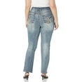 thumbnail image 2 of WallFlower Women's Luscious Curvy Bootcut Mid-Rise Insta Stretch Juniors Jeans (Standard and Plus), 2 of 7