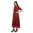 thumbnail image 2 of Moomaya Robe Décontractée Unie en Coton pour Femmes, Ligne A, Longue, Maxi, Kurti, Tunique pour Femmes, 2 of 5