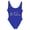 Blue, variant on Destination Wedding Swimwear, Women Bridal Squad Letter Print High Cut Monokini One Piece Push Up Tummy Control Ruched Removable Pads Sexy Bathing Suit, Red