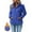 c01Blue, variant on Womens Fuzzy Fleece Pullover Sherpa Sweatshirt Long Sleeve Half Zip Loose Stand Collar Sweater Winter Fleece Jacket with Pockets Gray L