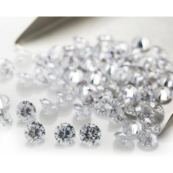 1000pcs 5A White Cubic Zirconia Loose Stones CZ Round Gems For Jewelry Making