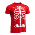thumbnail image 4 of LIIPEE Halloween Skeleton Graphic Tees For Men Short Sleeve Crew Neck Tshirt Fall Holiday T‑Shirts, 4 of 4
