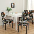 thumbnail image 2 of Set of 4 Retro Botanical Dining Chair Covers Romantic Bloom and Wildflower Print Washable Polyester Stretch Slipcovers Removable Protector for Country Kitchen, 2 of 7