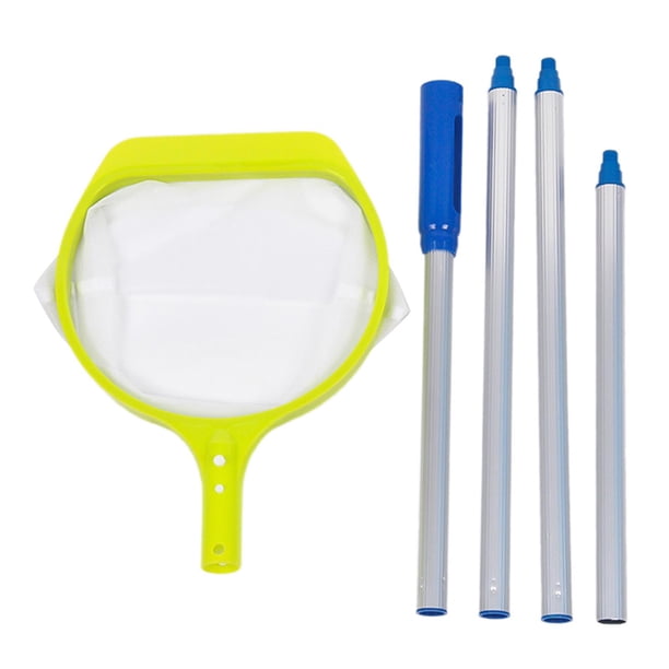 Red de limpieza, red para desnatadora de piscina con postes de 4 secciones, red para rastrillo de hojas para piscina Verde