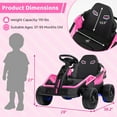 thumbnail image 3 of Costway Ride on Car for Big Kids 12V Battery Powered Electric UTV with Remote Control Pink, 3 of 10