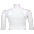 thumbnail image 5 of Women Y2k Close-fitting Camisole Printed Pattern Round Collar Sleeveless Crop Tops Brown S, 5 of 5