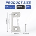 thumbnail image 2 of Uxcell Adjustable Door Strike Plate with Screws Stainless Steel for Electronic Locks Silver, 2 of 6