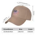 thumbnail image 6 of TEQUAN Peaked Cap Letter W Usa Flag Stickers Adult Unisex Adjustable Curved Brim Baseball Cap Hat, Yellow, 6 of 8