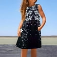 thumbnail image 6 of TGSLY Girls Summer Princess Dresses Cute Flower Printed Sleeveless Suspender Flared Skater Dress Loose Flowy Swing Beach Vacation Sundress with Pockets Multicolor#25 3 Years, 6 of 9