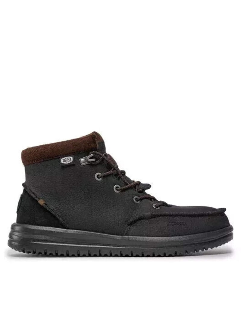 HEYDUDE Bradley Chukka Classic Mens Ankle Boots Sz 11 M Black Leather Lace Up Hey Dude Bradley Chukka Comfort Outdoor Travel Easy On Boots  main image 2