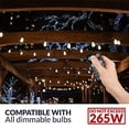 thumbnail image 5 of Newhouse Lighting LEDDIM-265 Wireless Outdoor LED String Light Dimmer Control Outlet | 265 Max Watts | 100ft Remote Range | ETL Listed, Black, 5 of 5