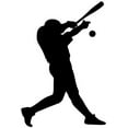 thumbnail image 2 of Wallmonkeys Sports Silhouette Baseball Wall Decal by Wallmonkeys Peel and Stick Graphic (36 in H x 25 in W) WM47613, 2 of 4