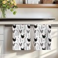 thumbnail image 7 of Rooster Farmhouse Black Kitchen Towels Set of 3, Farm Animals Simple Art Modern Absorbent Dish Towels for Kitchen, Microfiber Hand Towel, Quick Drying Tea Towel for Cleaning Decorative Dishcloths, 7 of 7
