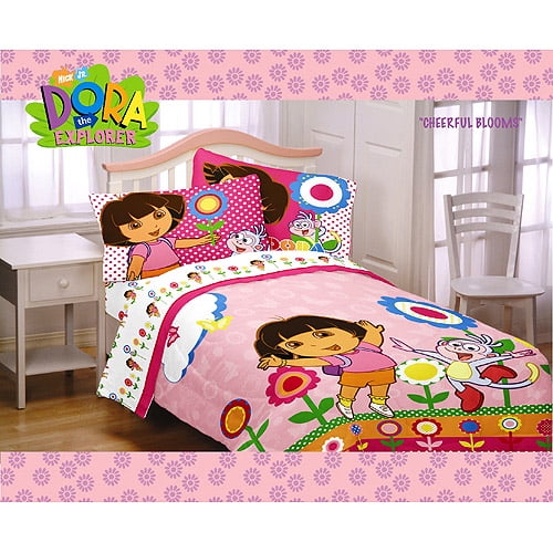 Dora the Explorer Cheerful Bloom Twin Comforter, MJ062W