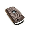 thumbnail image 3 of Vitodeco Genuine Leather Smart Key Fob Case Cover Protector Compatible for BMW 1, 3, 4, 5, 6, 7 Series, X1, X3, X4 - 4 Buttons, Brown, 3 of 5