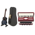 thumbnail image 2 of 1:12 Casa de Guitarra Acústica Instrumentos de Música Accesorios de Habitación CUTICAT Guitarra de acordeón de casa de muñecas, 2 of 7