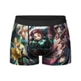 thumbnail image 3 of Ropa interior para hombre de seda de leche con diseño gráfico de Demon Slayer, bóxer para hombre, calzoncillos para hombre, calzoncillos tipo bóxer cortos, 3 of 5