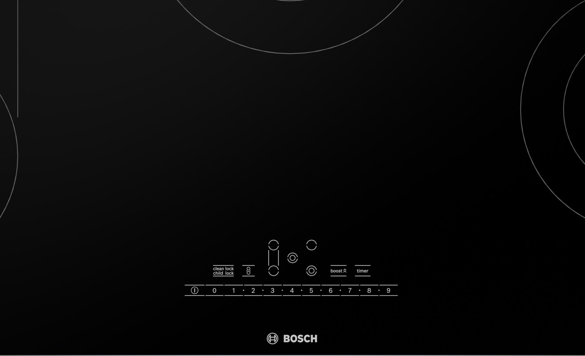 Bosch Net86uc 37" Wide 5 Burner Electric Cooktop - Black
