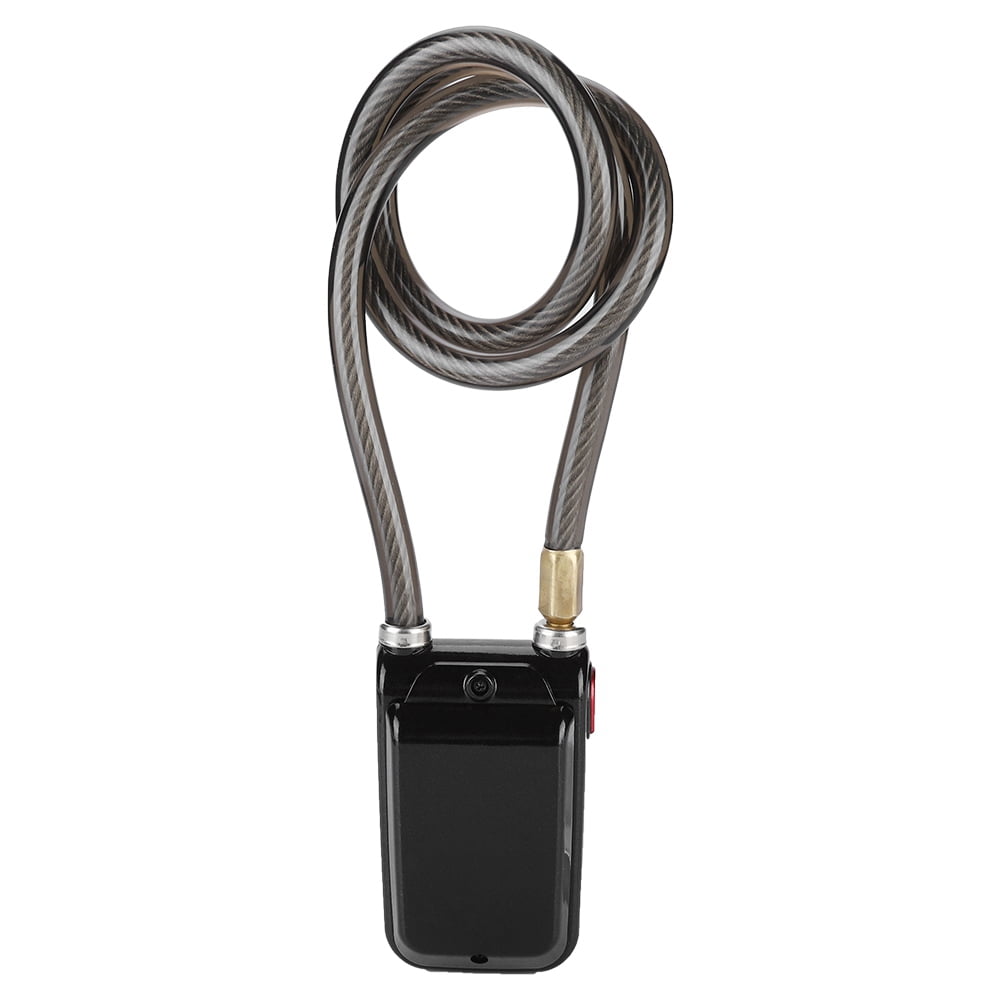 YAHHU 31.5 in / 80 cm Smart Keyless Bluetooth Lock Waterproof 110dB Wire Rope Anti-theft Alarm Bicycle Lock