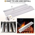 thumbnail image 4 of Universal Stainless Steel Heat Plate Shield, Heat Tent, Flavorizer Bar, Burner Cover Replacement Parts for Charbroil, Brinkmann, Nexgrill Grill, Extends from 11.75" up to 21" L, 4-Pack, 4 of 7