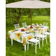 thumbnail image 4 of Hokiten Outdoor Tablecloths with Umbrella Hole & Zipper, Sunflower 60 x102 Inch Rectangle Tablecloths, Yellow Summer Floral Watercolor Waterproof Table Cloth, Patio/Pool/Picnic Table Covers, 4 of 7