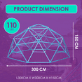 thumbnail image 3 of Plum Play Phobos, Jungle Gym, 5ft Climbing Dome - Kids Outdoor Play Equipment, Monkey Bars for Kids, Durable, Outdoor Playground, Metal, Rust Resistance, Easy Assembly, Ground Anchors, Teal & Purple, 3 of 4
