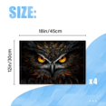 thumbnail image 2 of BaHomeck placemats Set of 4 rectangle Linen Cotton Placemats for Dining Table Washable Heat Resistant,18*12inch,Captivating Owl Face With Glowing Eyes, 2 of 4