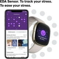 thumbnail image 3 of Fitbit Sense Advanced Smartwatch with Tools for Heart Health, Stress Management & Skin Temperature Trends, White/Gold, One Size (S & L Bands Included), 3 of 8