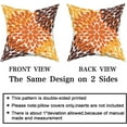 thumbnail image 4 of Orange Yellow Borwn Pillow Covers 20X20 Inch Dahlia Floral Geometric Decorative Pillow Cases Set of 2 Fall Flower Geometry Thanksgiving Autumn Throw Pillows Home Decor For Sofa Bedroom Living Room, 4 of 6