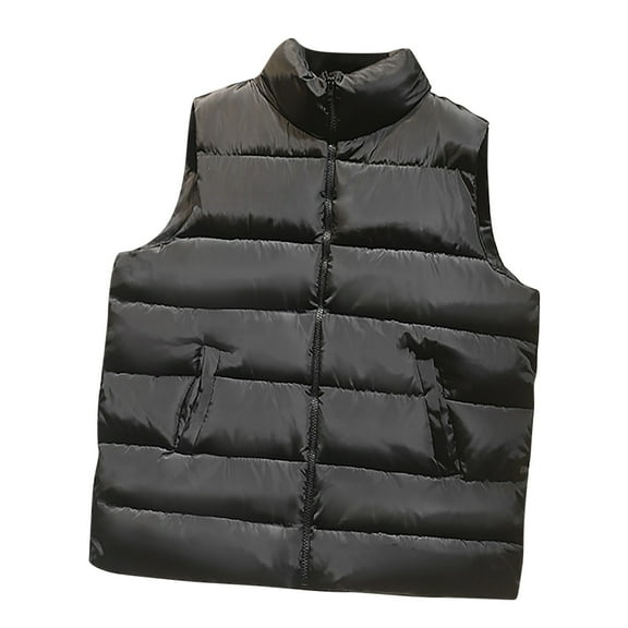 Qetyuw Puffer Vest for Women Sleeveless Zip Up Winter Vests Stand Collar Casual Warm Coat Outwear