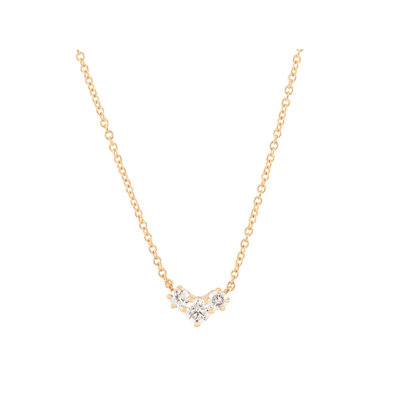Women's Welry 1/4 cttw Diamond Trio Pendant Necklace in 10kt Yellow Gold, 18"