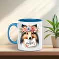 thumbnail image 5 of Happy Mother's Day Shetland Sheepdog with Flower Crown and Greeting Card 11oz Accent Two-tone Mug Sheltie Dog Lover Gifts Coffee Tea Cup - 13004, 5 of 5