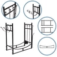 thumbnail image 6 of Syngar 30" Firewood Rack Stand, Heavy Duty Log Holder for Indoor Outdoor, Metal Firewood Storage Rack Stacker Organizer for Patio Porch, Black, 6 of 8
