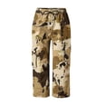 thumbnail image 4 of Sakmal 7/8th Capri Cargo Pants Women Wide Leg Pants Fashion Camo Beach Vacation Capris for Women L, 4 of 7