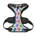 thumbnail image 3 of TEQUAN Large Dog Harness with Leash, Cute Colorful Alien Monsters Prints Reflective No Pull Adjustable Pet Vest(L), 3 of 7