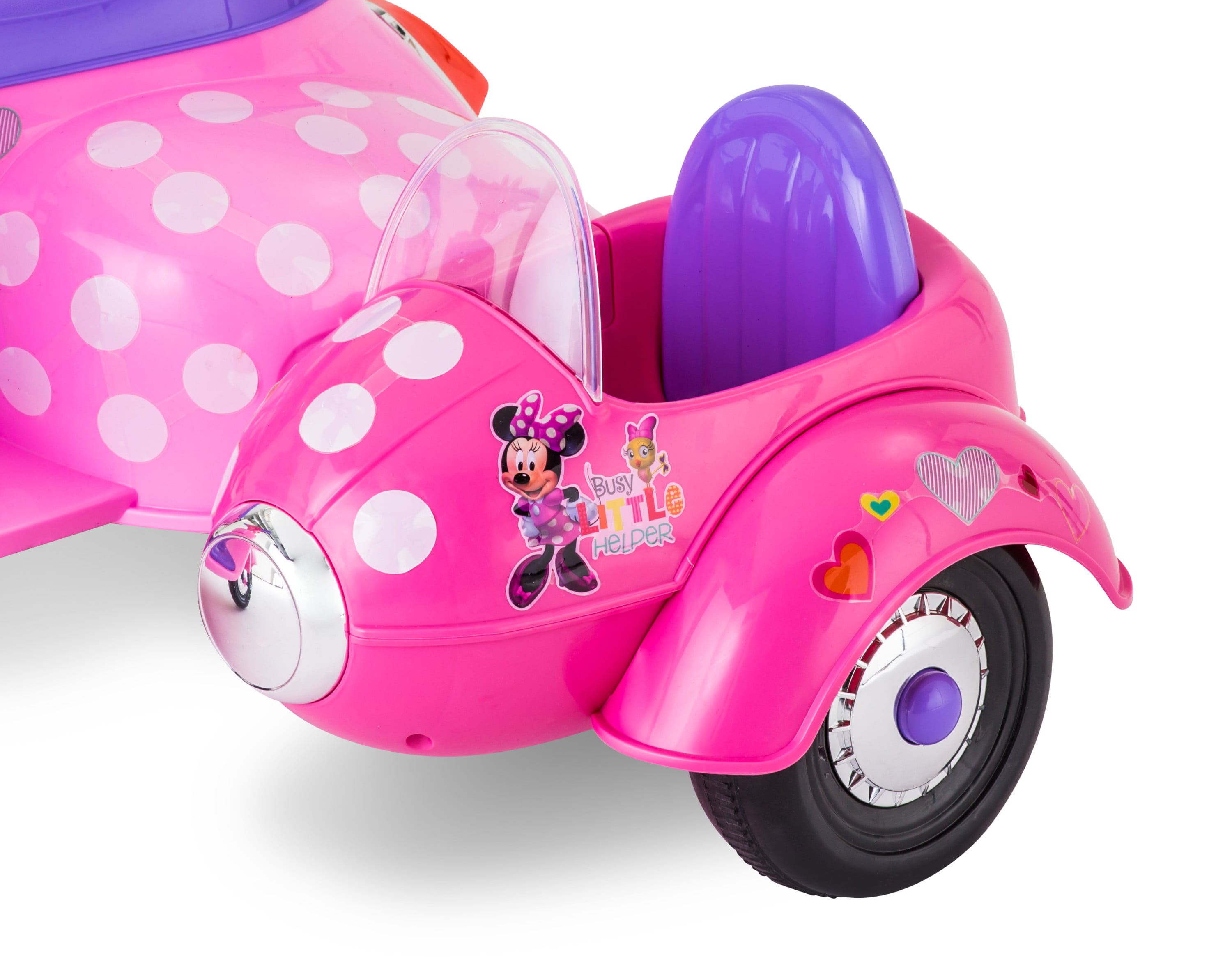 Minnie Mouse Scooter with Doll Sidecar 6-Volt Ride-On Toy Car for Girls
