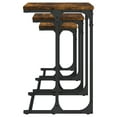 thumbnail image 4 of vidaXL Tables Basses Gigognes 3 Pcs Chêne Fumé Bois Manufacturé, 4 of 5