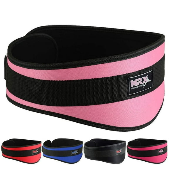 Weight Lifting Belt For GYM Workout Back Support 6" Wide MEN & WOMEN Red Medium