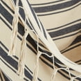 thumbnail image 3 of BLUE AND CREAM TICKING STRIPE HAMMOCK CHAIR WITH FRINGE TRIM, 3 of 4
