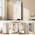 thumbnail image 6 of Metal Wardrobe Cabinet, 47"x18"x15", Cold Rolled Steel, Louvered Door, Anti-Tip Kit, 6 of 15