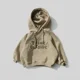 thumbnail image 1 of Sudaderas con capucha coreanas de primavera para bebés de 0 a 3 años, sudadera acolchada de lana con letras para niños y niñas, jersey con capucha, Tops informales cálidos para niños pequeños, 1 of 6