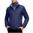 thumbnail image 3 of Xdegoge Mens Quilted Jacket Full Zip Stand Collar Two In One Jackets Thick Fleece Lined Warm Coat Fall Winter Fashion Casual Sport Outerwear with Pockets, 3 of 9