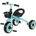 thumbnail image 3 of Qaba Kids Tricycle for Toddlers Age 2-5 with Adjustable Seat,Toddler Bike for Children with Basket,Bell,Handlebar Grips,Blue,Blue Metal Toys Kids Bikes Riding Toys, 3 of 11