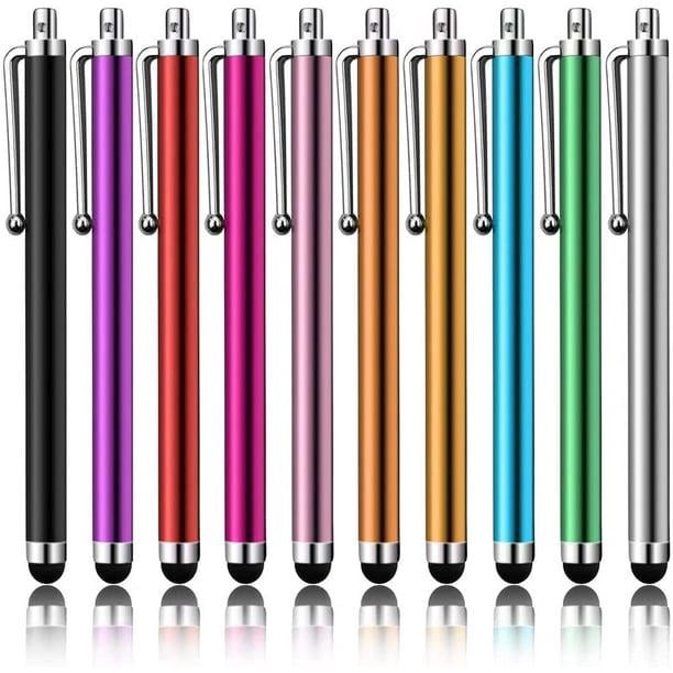 Stylus Pens for Touch Screens, Stylus Pen 10 Pack of Pink Purple Black Green Silver Stylus Universal Touch Screen Capacitive Stylus Compatible with Kindle ipad iPhone Samsung Random Color