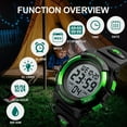 thumbnail image 3 of SKMEI Watch, Digital Sport Waterproof LED Watch with Alarm Stopwatch for Ages 5-7-10-12, PU Strap, 3 of 8